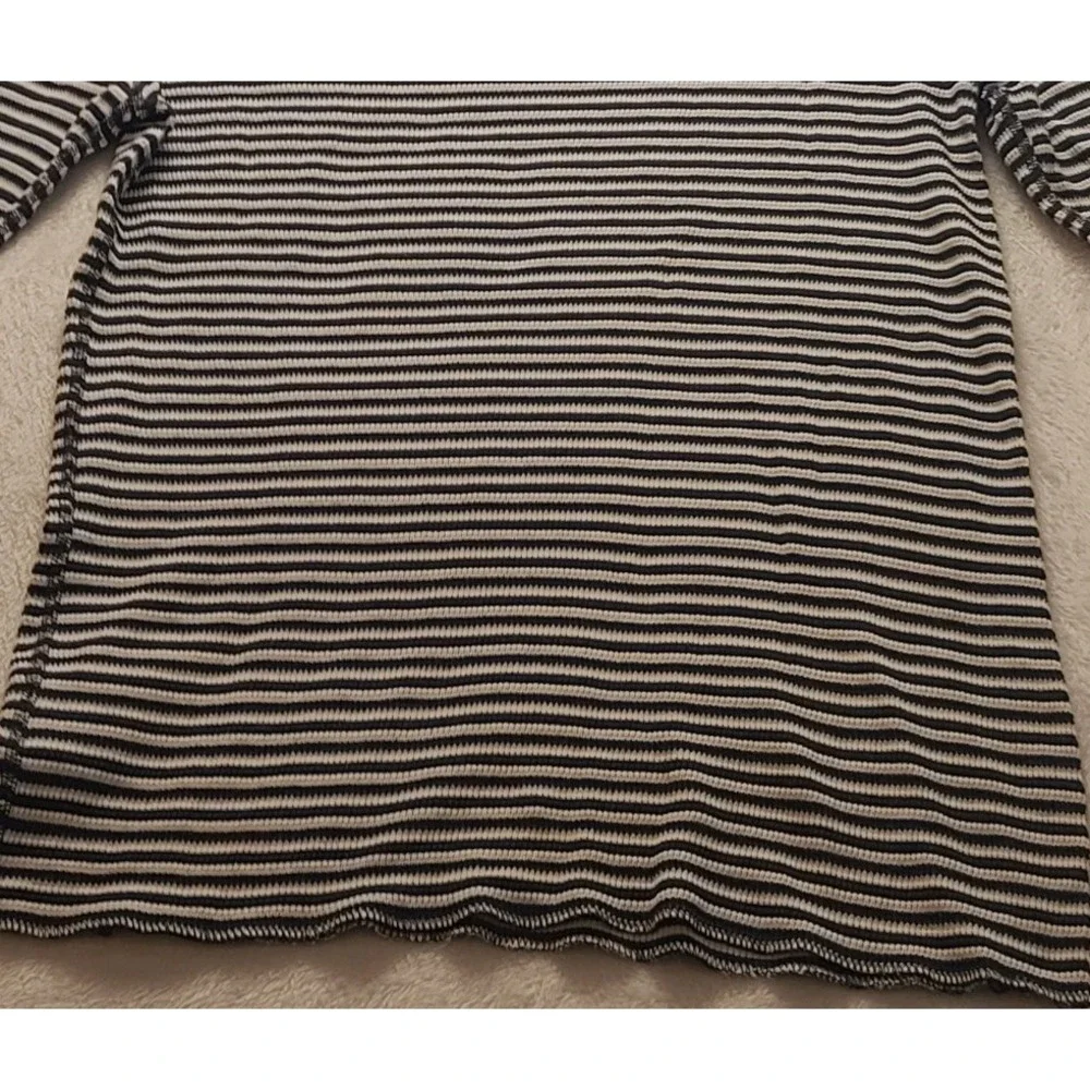 Polo Ralph Lauren Men's Large Blue White Striped Waffle Knit‎ Thermal Shirt L/S